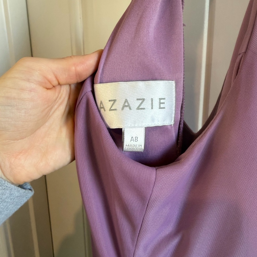 Azazie Maternity Purple Sleeveless Dress - Picture 3 of 3